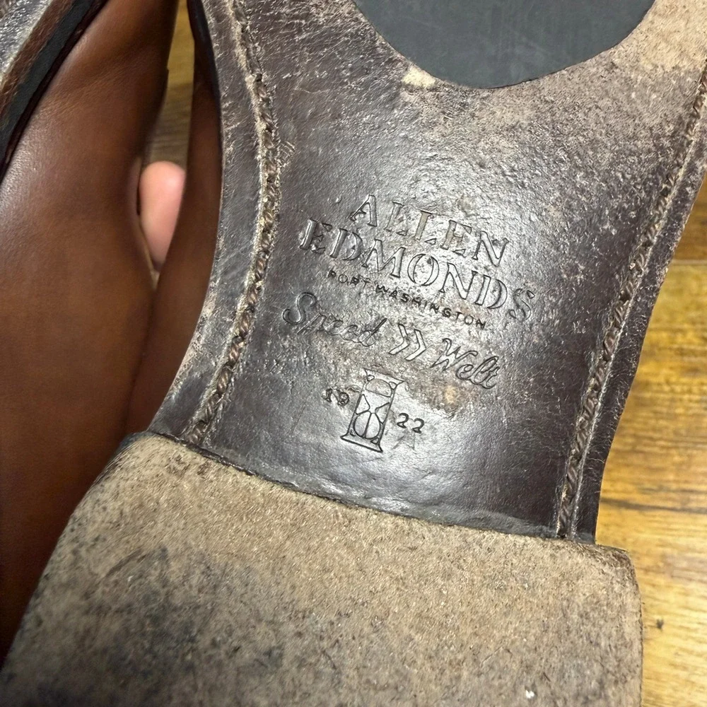 Allen Edmonds Wooster Street 2289 Brown Leather Penny Loafers Mens 9